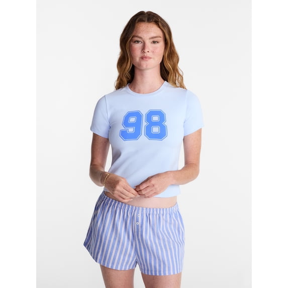 No Boundaries Sleep Tee with Short Sleeves, Women's XS-XXL