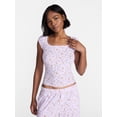 thumbnail image 1 of No Boundaries Cloud Core Sleepwear Scoop Neck Top, Women's XXS-3X, 1 of 5