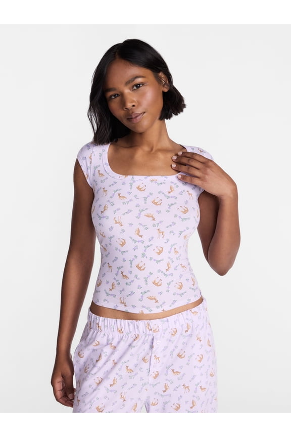 Cloud Core Sleepwear Scoop Neck Top, Women's XXS-3X