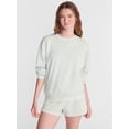 thumbnail image 1 of No Boundaries Pullover Crewneck Sleep Top with Long Sleeves, Women's XXS-3X, 1 of 5