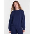 thumbnail image 1 of No Boundaries Pullover Crewneck Sleep Top with Long Sleeves, Women's XXS-3X, 1 of 5