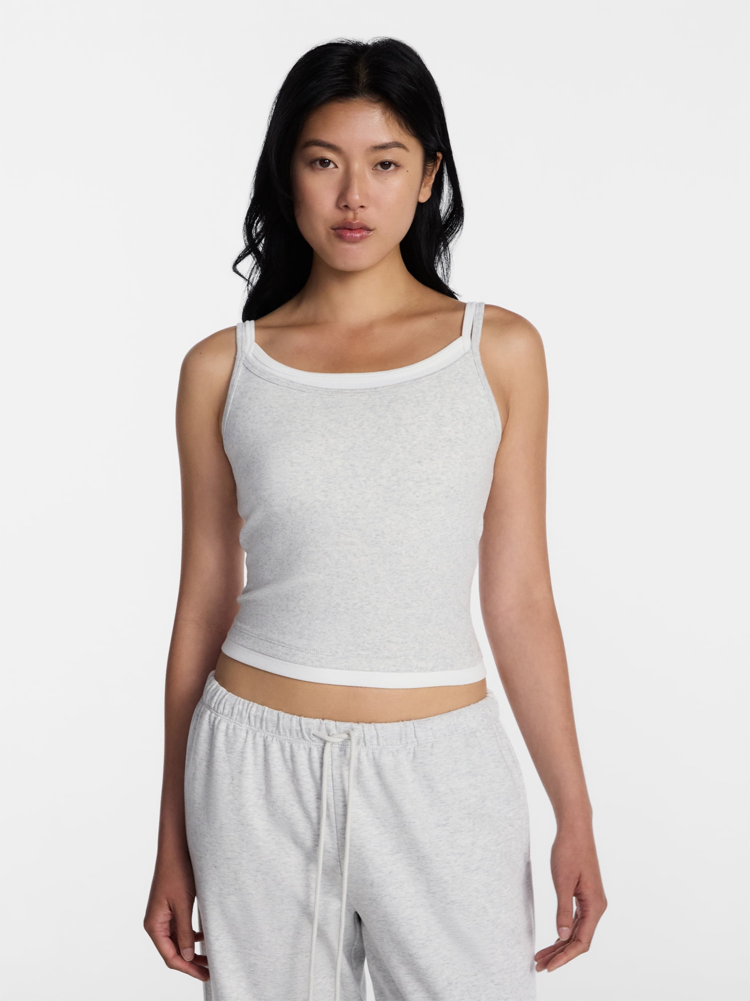 No Boundaries Sleepwear Double Cami, Women’s and Women’s Plus XXS-3X