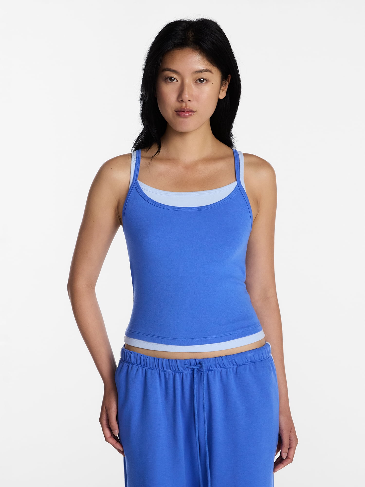 No Boundaries Sleepwear Double Cami, Women's and Women's Plus XXS