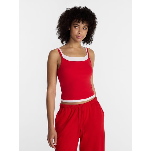 No Boundaries Sleepwear Double Cami, Women’s and Women’s Plus XXS-3X