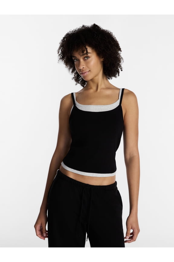 Women’s and Women’s Plus Sleepwear Double Cami, Sizes XXS – 3X