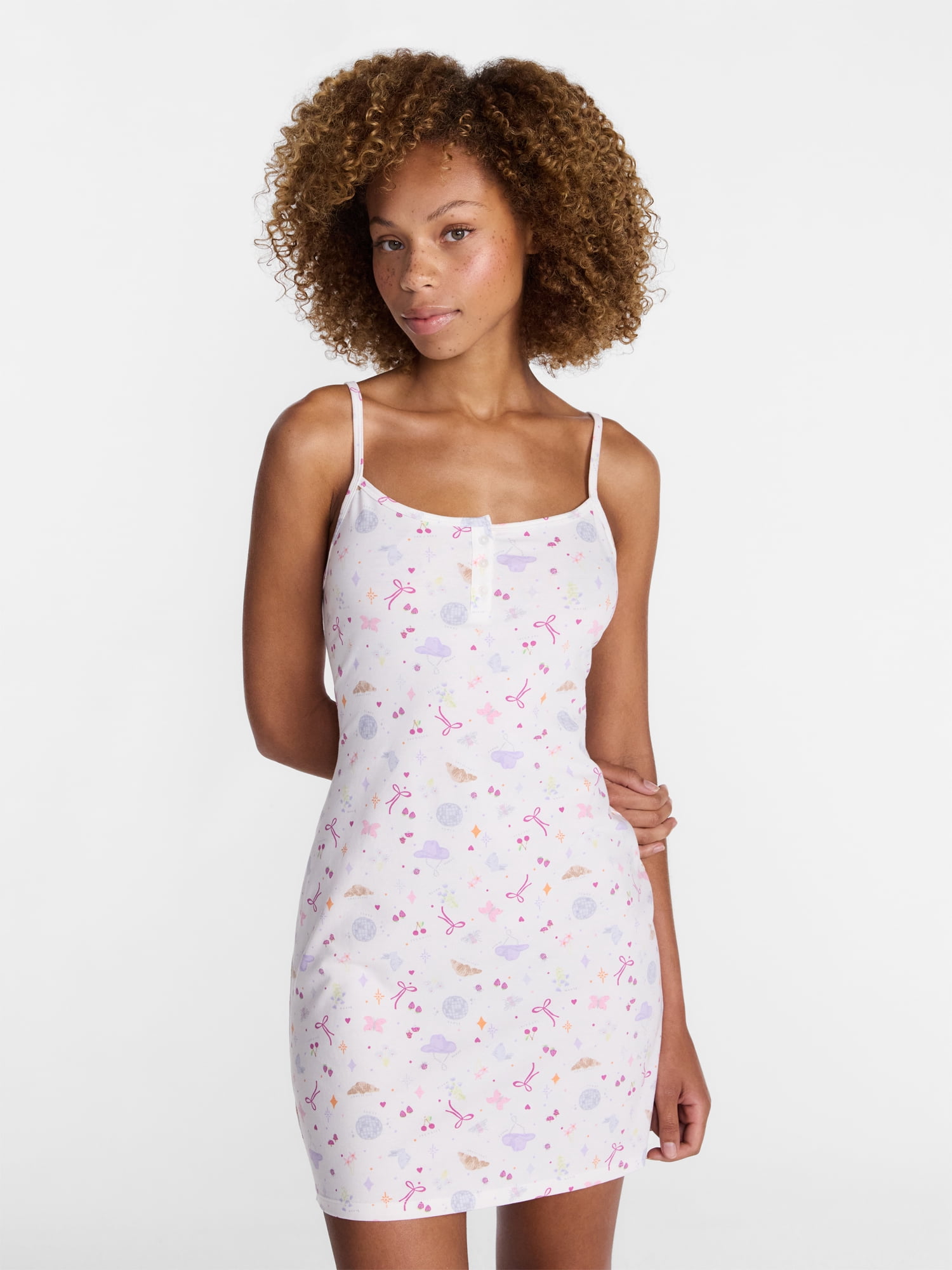 No Boundaries Cloud Core Sleepwear Slip, Women's XXS-3X