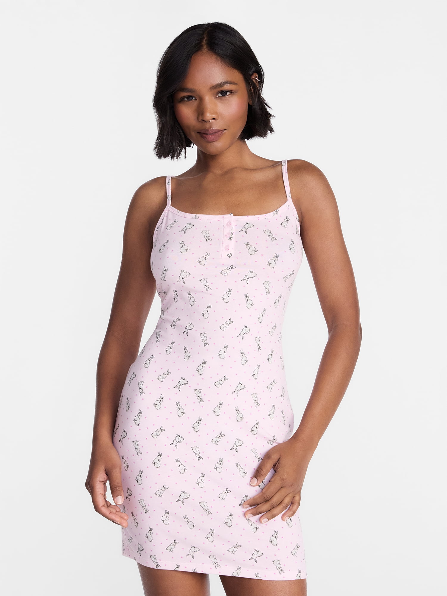 No Boundaries Cloud Core Sleepwear Slip, Women's XXS-3X