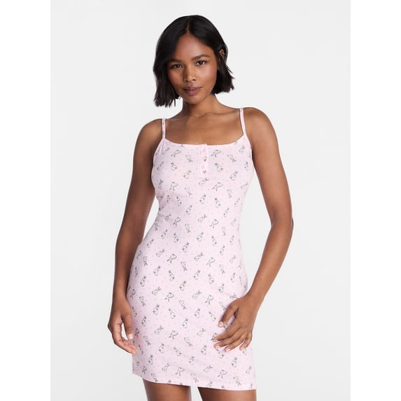 No Boundaries Cloud Core Sleepwear Slip, Women's XXS-3X