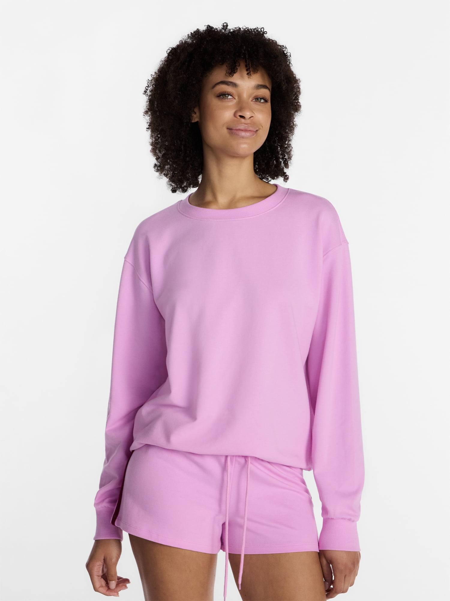 No Boundaries Sleepwear Top with Long Sleeves, Women’s XXS-3X