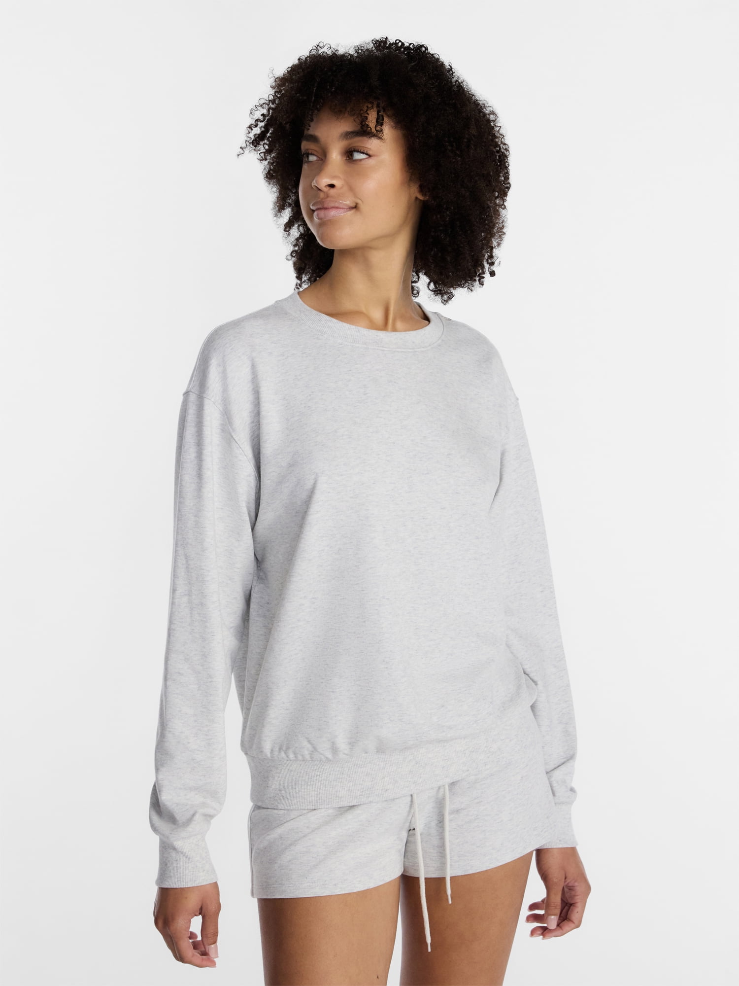 No Boundaries Sleepwear Top with Long Sleeves, Women’s XXS-3X