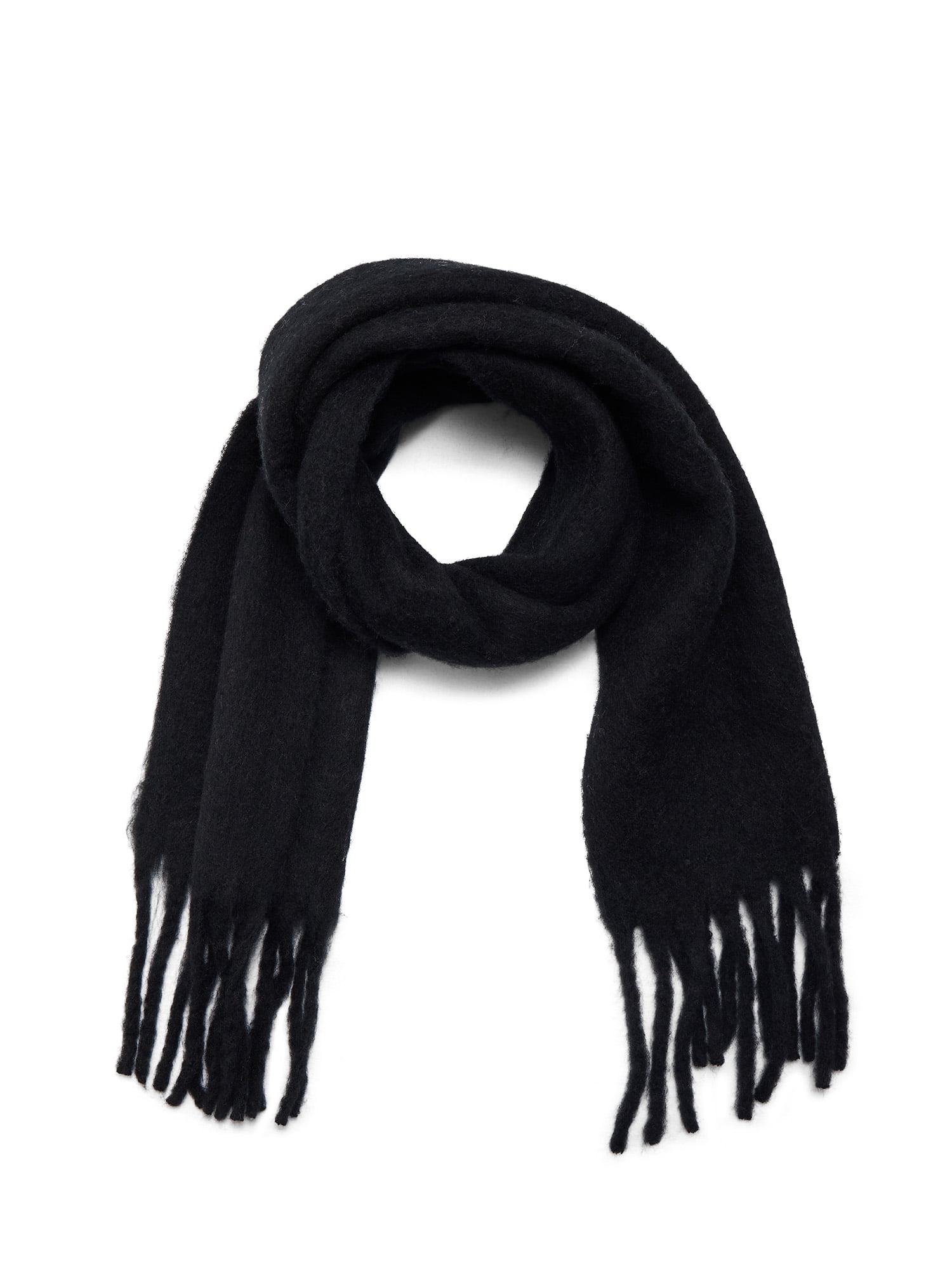 No Boundaries Women's Solid Scarf, Black