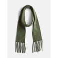 thumbnail image 1 of No Boundaries Women's Solid Scarf with Fringe, Sea Turtle, 1 of 4