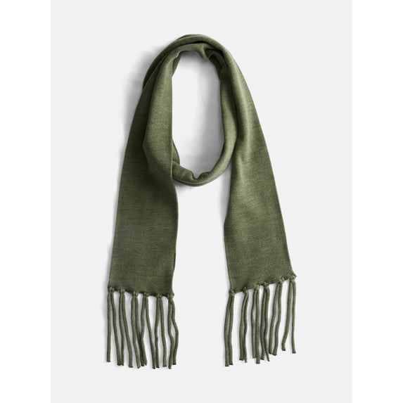 No Boundaries Women's Solid Scarf with Fringe, Sea Turtle