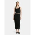 thumbnail image 1 of No Boundaries Square Neck Halter Top and Midi Skirt Set, 2-Piece, Women's, 1 of 4