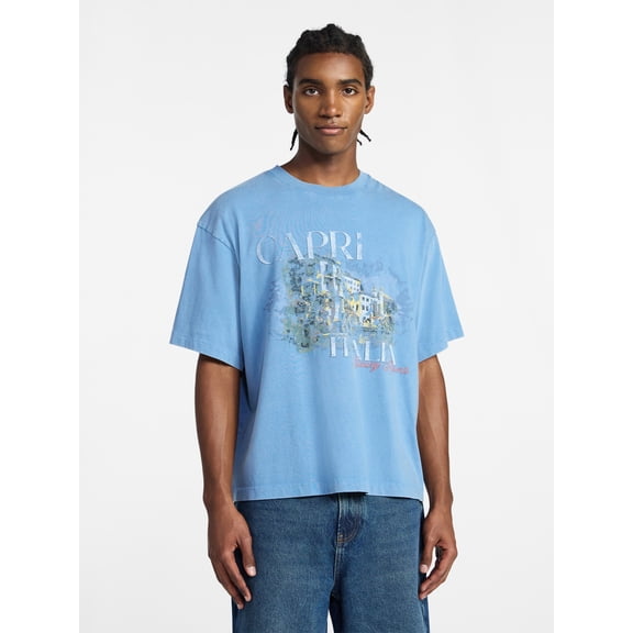 No Boundaries Heavyweight Graphic Tee with Short Sleeves, Men's XS-4XLT