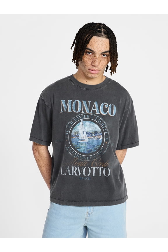 Heavyweight Graphic Tee with Short Sleeves, Men's XS-4XLT