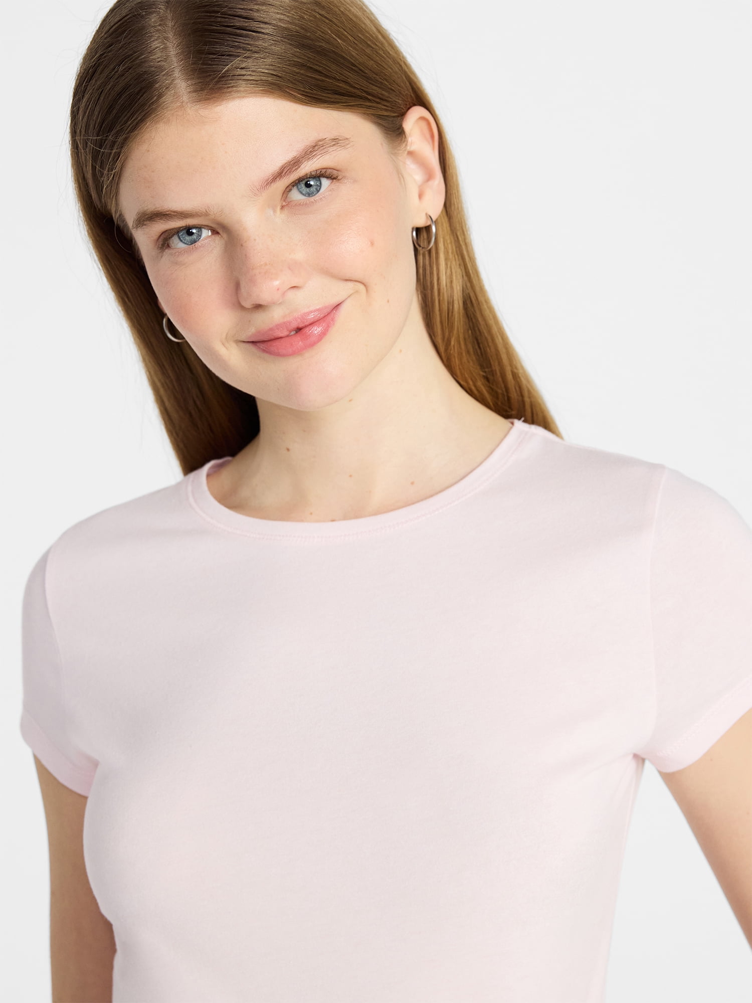 No Boundaries Women's Crew Neck Short Sleeve Tee