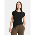 thumbnail image 1 of No Boundaries Crew Neck Tee with Short Sleeves, 1 or 3-Pack, Women’s, 1 of 5