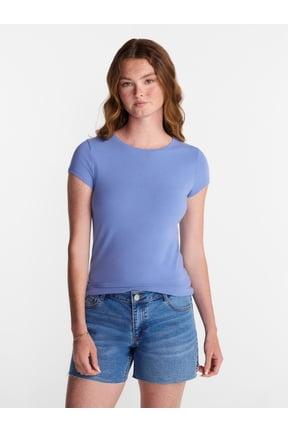 Crew Neck Tee with Short Sleeves, 1 or 3-Pack, Women’s