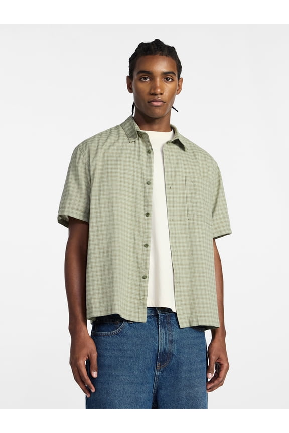 Plaid Shirt with Short Sleeves, Men's XS-4XLT