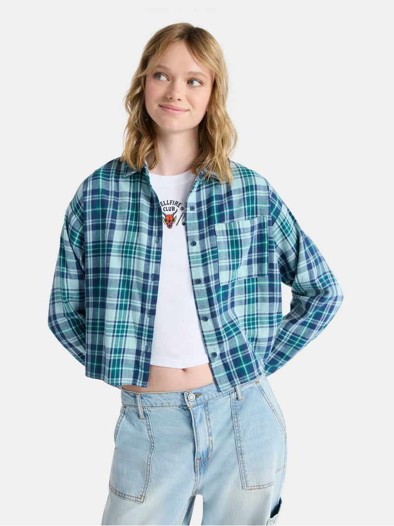 Netflix Stranger Things Cotton Cropped Flannel from No Boundaries