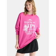 Netflix Stranger Things Oversized Fleece Sweatshirt from No Boundaries, Women’s Plus
