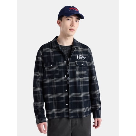 No Boundaries Netflix Stranger Things Bradley’s Cotton Flannel from No Boundaries, Men's & Big Men's