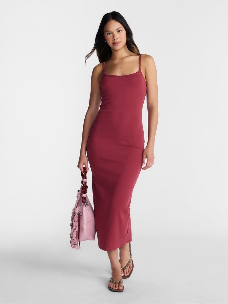 strappy rib dress Fleur Du Mal Strappy Ribbed Maxi Dress
