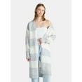thumbnail image 1 of No Boundaries Striped Open Front Duster, Women’s, 1 of 4
