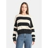 No Boundaries Striped Sweater, Lightweight, Women'