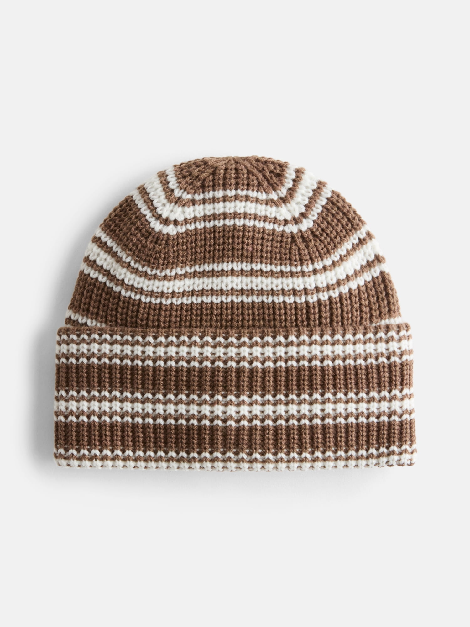 No Boundaries Women's Ribbed Knit Striped Beanie