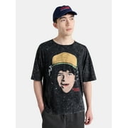 Netflix Stranger Things Dustin the Wind Oversized Graphic T-Shirt from No Boundaries, Men's & Big Men's