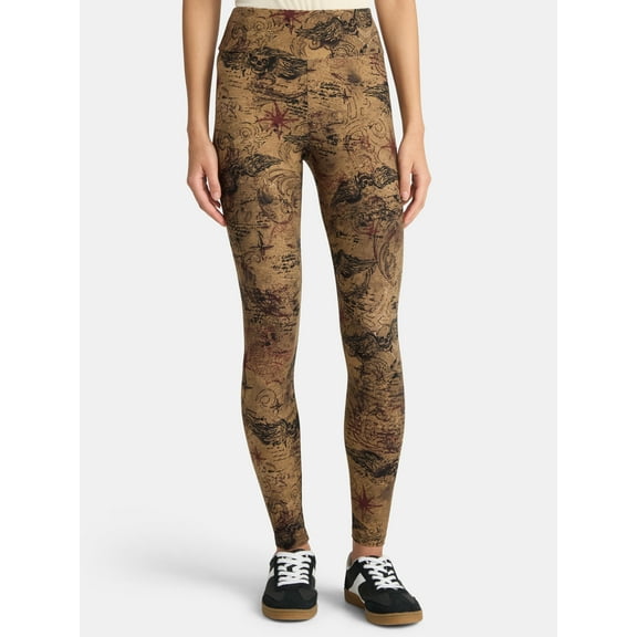 No Boundaries Faux Sueded Ankle Leggings, 27.5”Inseam, 1 or 2-Pack, Women's & Women's Plus Sizes XXS-4X