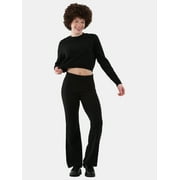 No Boundaries Crewneck Sweater and Pants Set, 2-Piece, Women's and Women's Plus