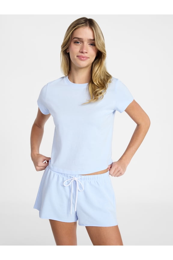 Cloud Core Sleep Tee and Shorts Set, 2-Piece, Women’s XXS-3X