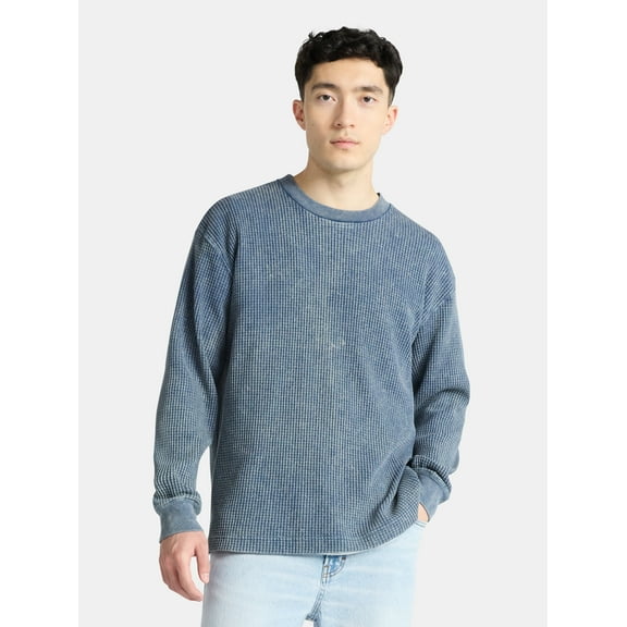 No Boundaries Thermal Tee with Long Sleeves, Men's & Big Men's