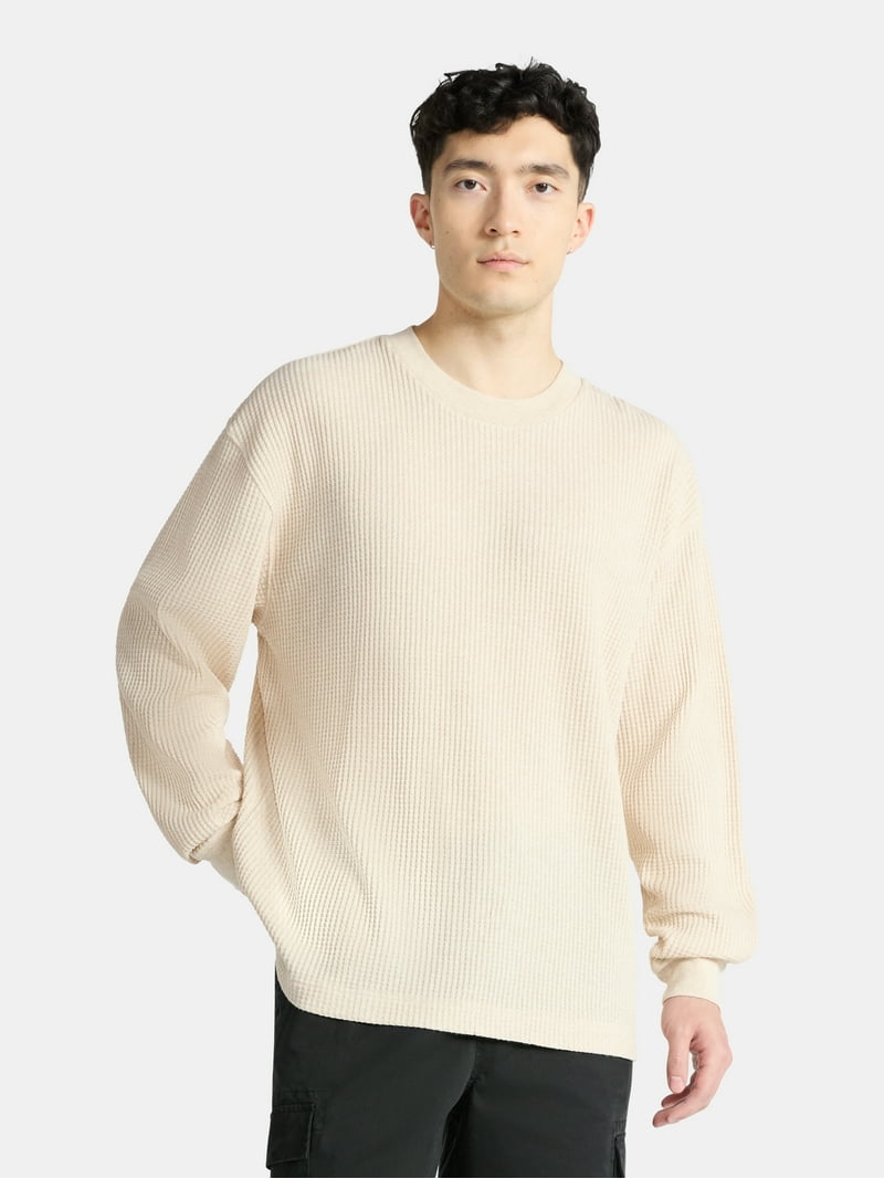 No Boundaries Thermal Tee with Long Sleeves, Men's & Big Men's