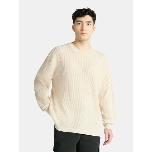 No Boundaries Thermal Tee with Long Sleeves, Men's & Big Men's