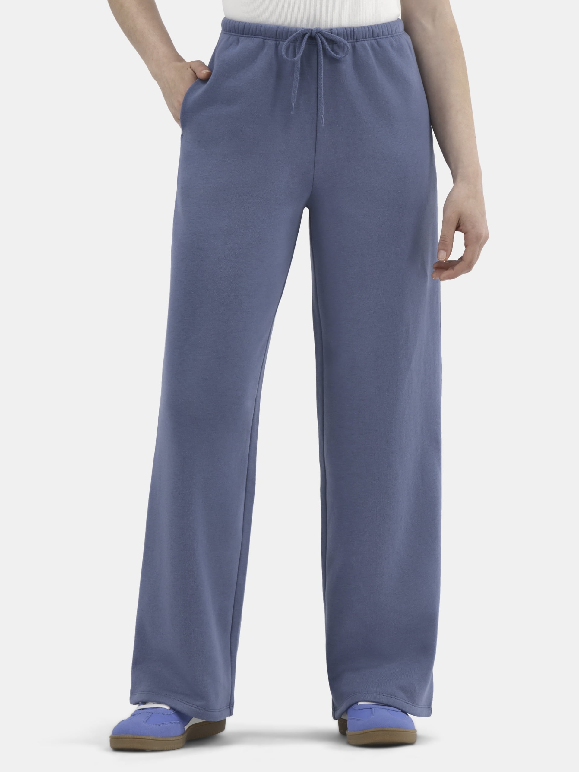 No Boundaries Soft Fleece Wide Leg Sweatpants, Women's