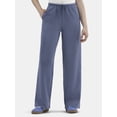 thumbnail image 1 of No Boundaries Soft Fleece Wide Leg Sweatpants, Women’s, 1 of 4