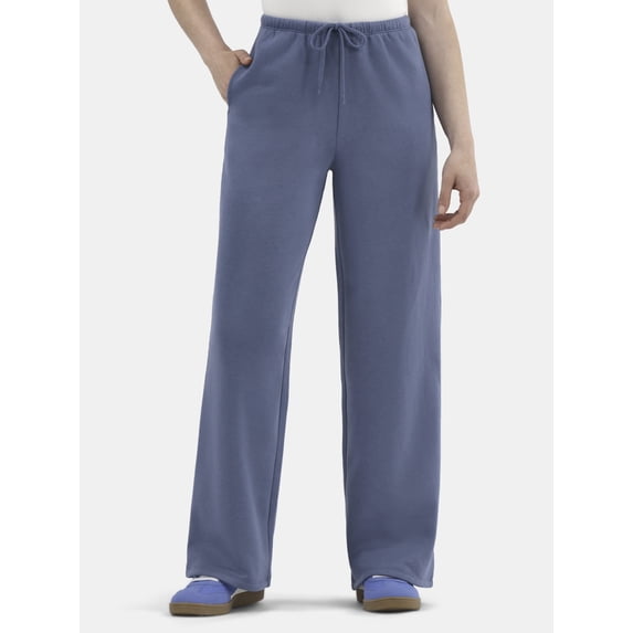 No Boundaries Soft Fleece Wide Leg Sweatpants, Women’s
