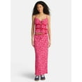 thumbnail image 1 of No Boundaries Tie Front Lace Top and Maxi Skirt Set, 2-Piece, Women's, 1 of 4