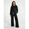 thumbnail image 1 of No Boundaries Sleepwear Long Sleeve Top and Pants Set, 2-Piece, Women’s, 1 of 4