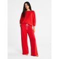 thumbnail image 1 of No Boundaries Sleepwear Long Sleeve Top and Pants Set, 2-Piece, Women’s, 1 of 3