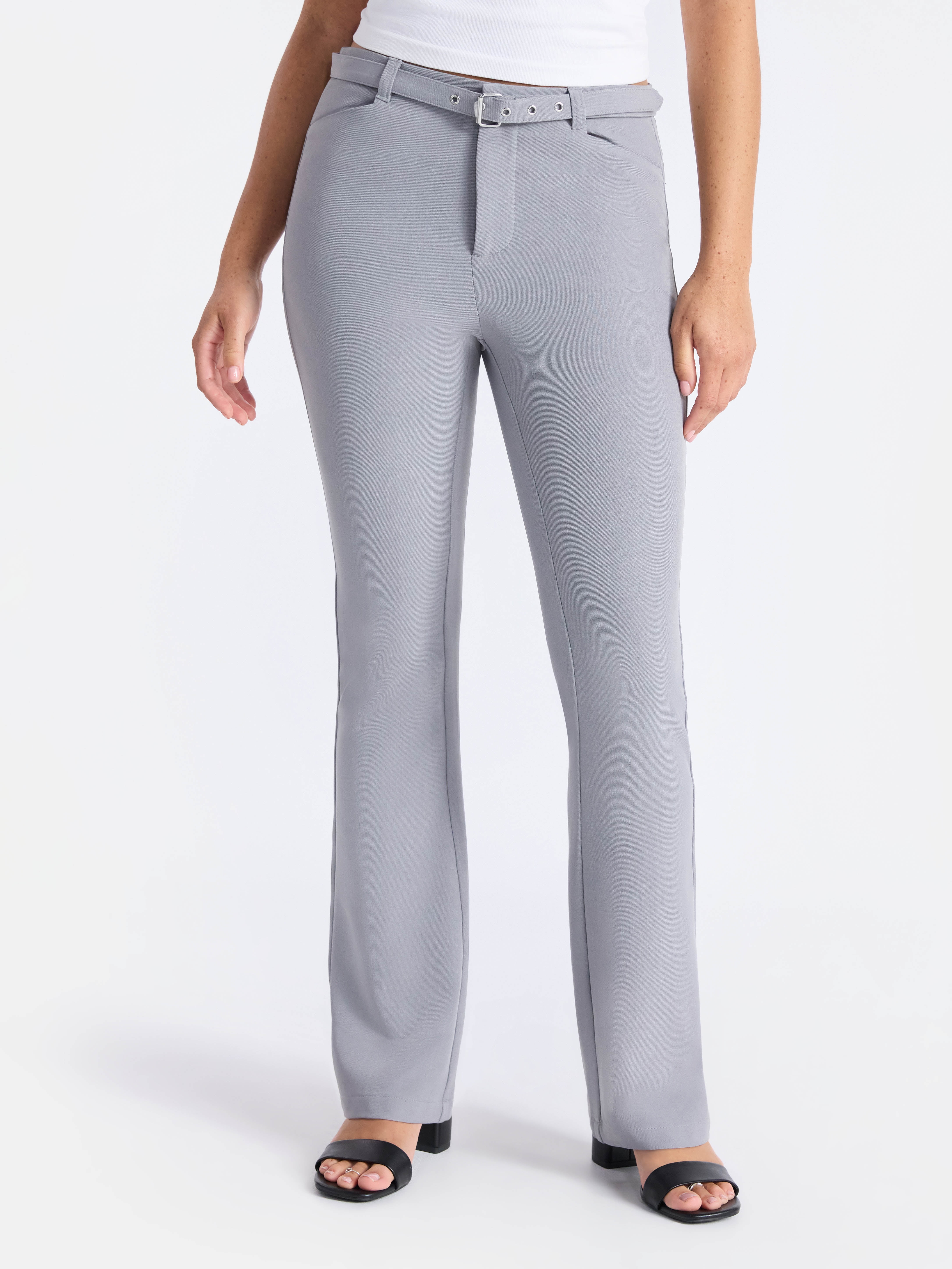 No Boundaries Bootcut Belted Trousers, 31