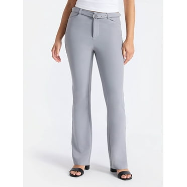 No Boundaries Bootcut Belted Trousers, 31" Inseam, Women's