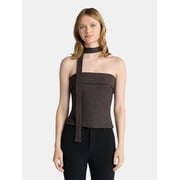 No Boundaries Foldover Tube Top and Scarf Set, 2-Piece, Women's
