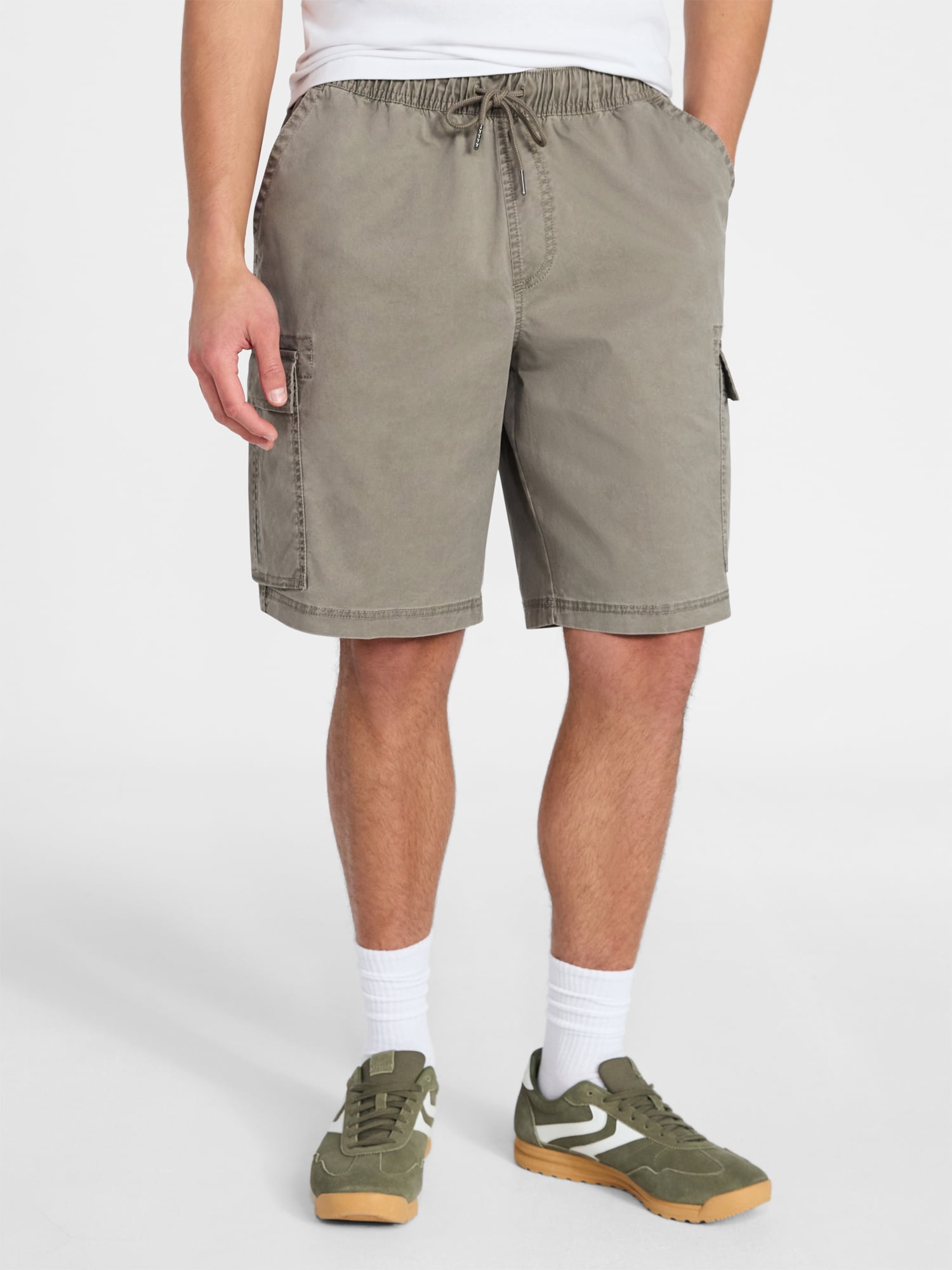 No Boundaries Twill Cargo Shorts, 10" Inseam, Men's XS-5XL