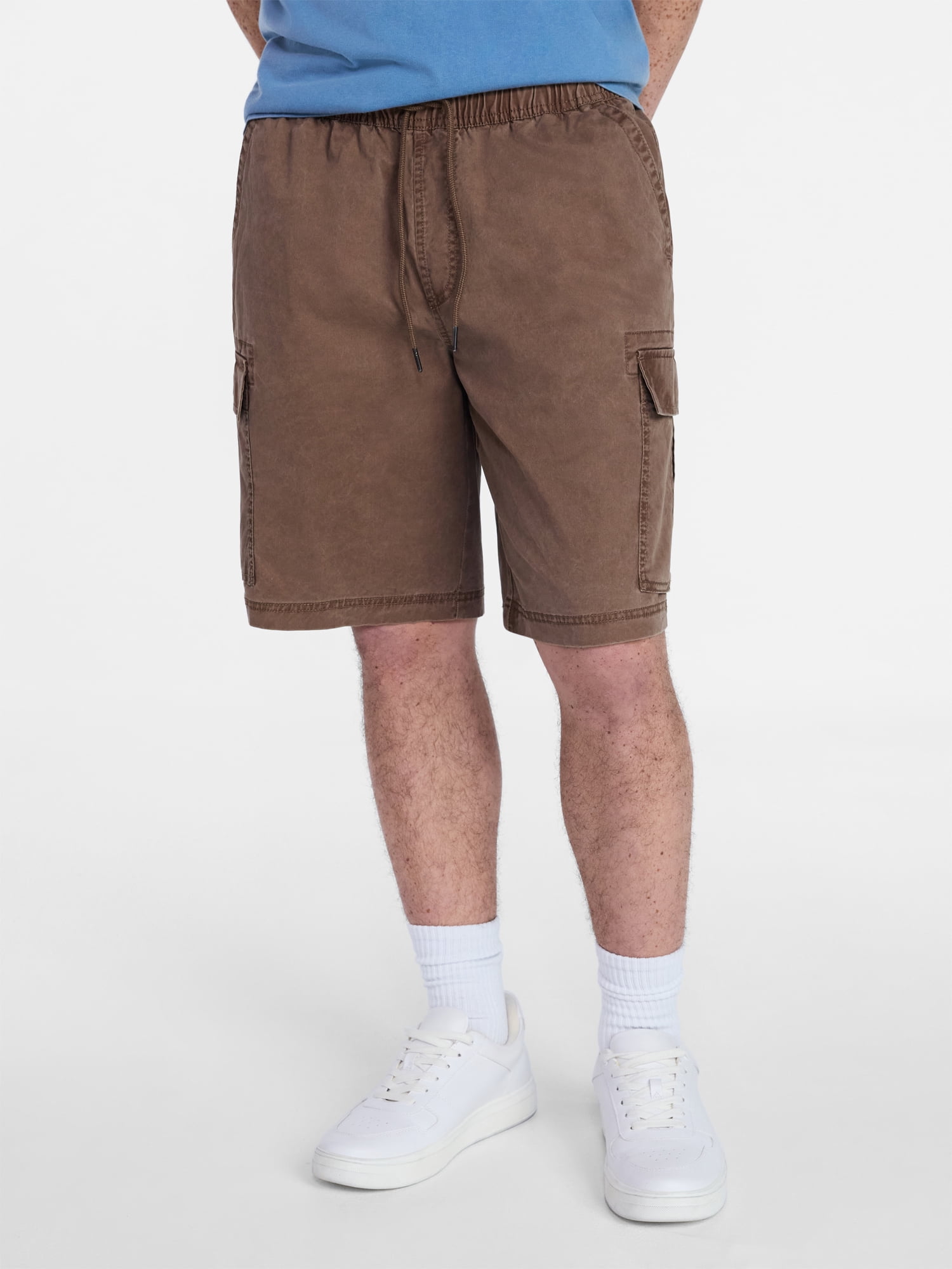 No Boundaries Twill Cargo Shorts, 10" Inseam, Men's XS-5XL