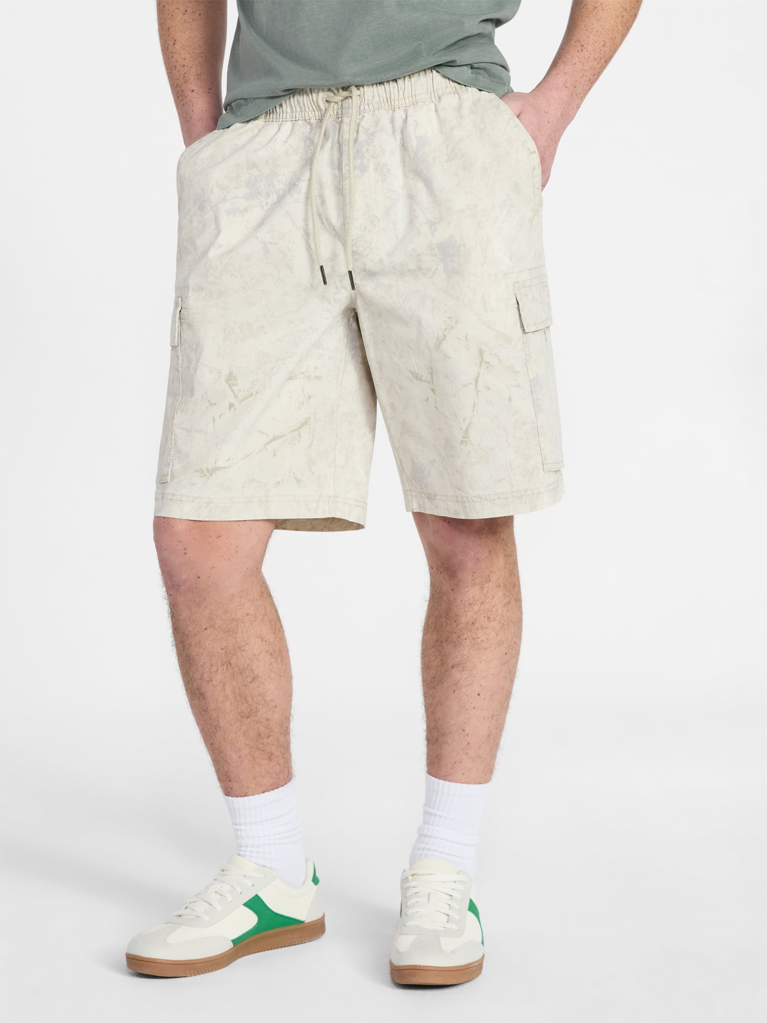 No Boundaries Twill Cargo Shorts, 10" Inseam, Men's XS-5XL